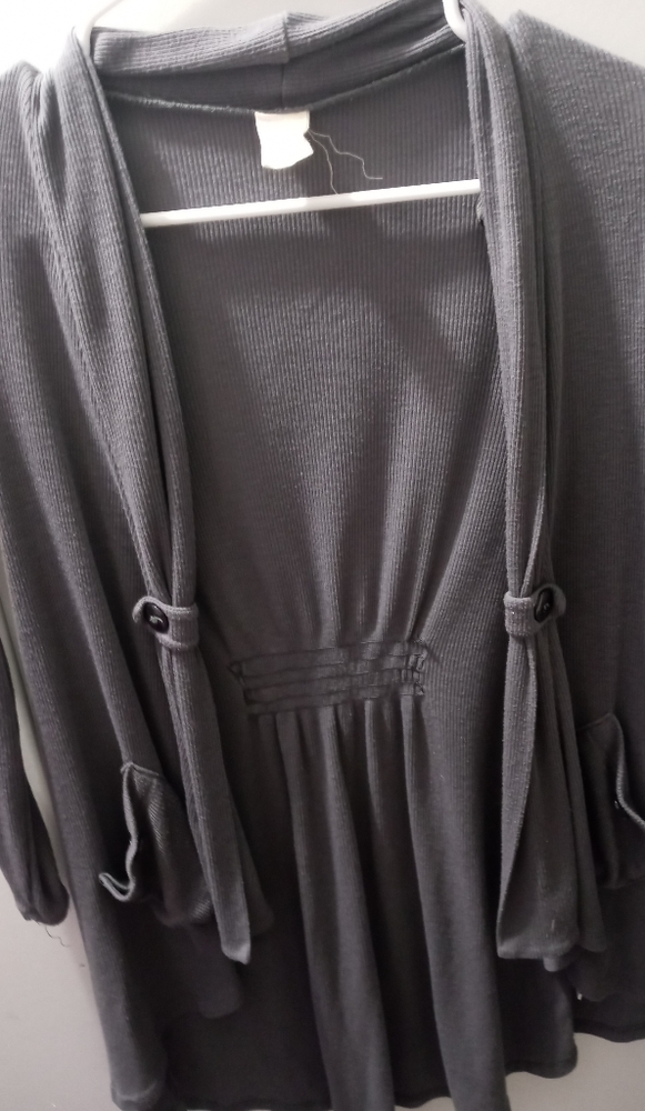 Gray cardigan xl